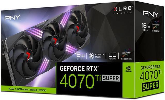 Alt view image 10 of 11 - PNY GeForce RTX 4070 Ti SUPER 16GB VERTO Overclocked Triple Fan DLSS 3 VCG4070TS16TFXXPB1-O