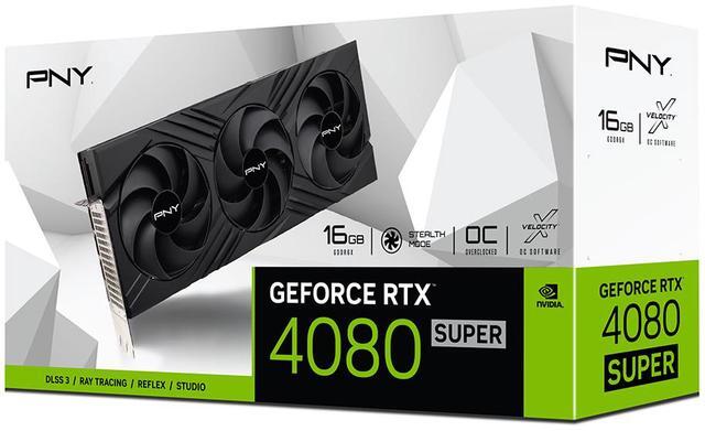 Alt view image 10 of 11 - PNY GeForce RTX 4080 SUPER 16GB VERTO Overclocked Triple Fan DLSS 3 VCG4080S16TFXPB1-O