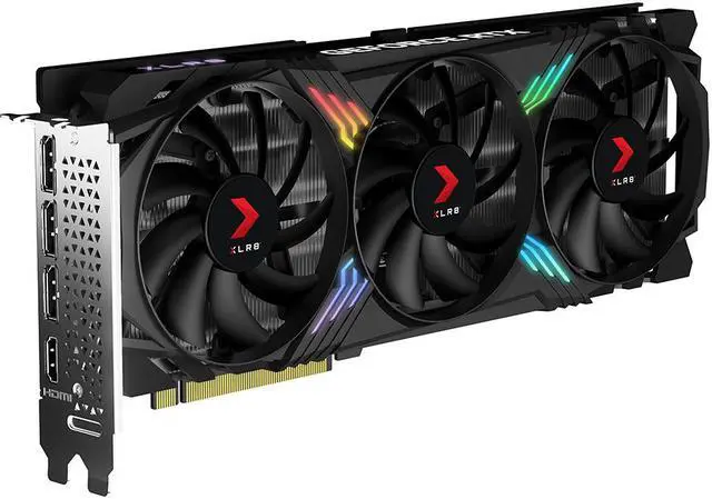 Alt view image 4 of 11 - PNY GeForce RTX 4060 Ti 16GB XLR8 Gaming VERTO EPIC-X RGB Overclocked Triple Fan DLSS 3 VCG4060T16TFXXPB1-O