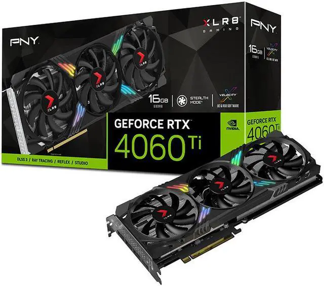 Alt view image 11 of 11 - PNY GeForce RTX 4060 Ti 16GB XLR8 Gaming VERTO EPIC-X RGB Triple Fan DLSS 3 VCG4060T16TFXXPB1