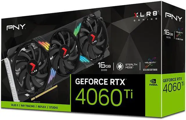 Alt view image 10 of 11 - PNY GeForce RTX 4060 Ti 16GB XLR8 Gaming VERTO EPIC-X RGB Triple Fan DLSS 3 VCG4060T16TFXXPB1