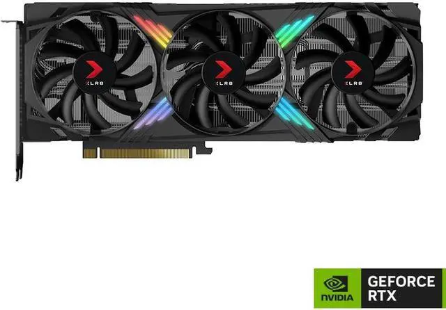 Alt view image 2 of 11 - PNY GeForce RTX 4060 Ti 16GB XLR8 Gaming VERTO EPIC-X RGB Triple Fan DLSS 3 VCG4060T16TFXXPB1