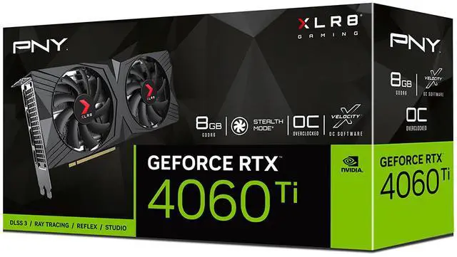 Alt view image 10 of 11 - PNY GeForce RTX 4060 Ti 8GB OC XLR8 Gaming VERTO Dual Fan VCG4060T8DFXPB1-O