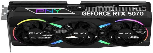Alt view image 2 of 10 - PNY ARGB OC GeForce RTX 5070 12GB 192-Bit GDDR7 PCI Express 5.0 DLSS 4.0 Graphics Card VCG507012TFXXPB1-O