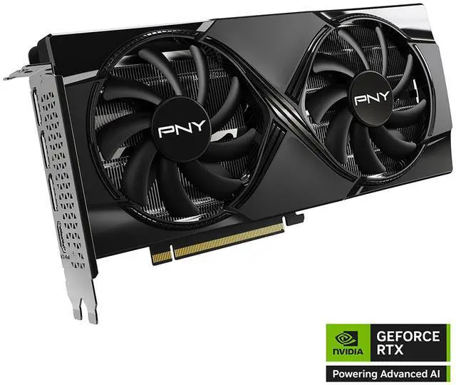Alt view image 2 of 11 - PNY DUAL FAN OC GeForce RTX 5060 Ti 16GB 128-Bit GDDR7 PCI Express 5.0 x8 DLSS 4.0 Graphics Card RTX 5060 Ti 16GB DUAL FAN OC VCG5060T16DFXPB1-O