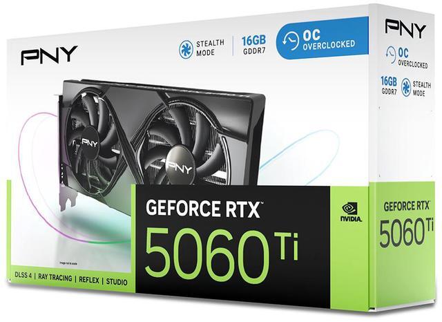 Alt view image 11 of 11 - PNY DUAL FAN OC GeForce RTX 5060 Ti 16GB 128-Bit GDDR7 PCI Express 5.0 x8 DLSS 4.0 Graphics Card RTX 5060 Ti 16GB DUAL FAN OC VCG5060T16DFXPB1-O