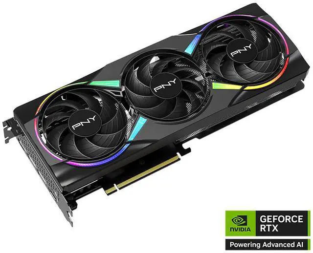 Alt view image 2 of 10 - PNY ARGB OC GeForce RTX 5060 Ti DLSS 4.0 PCI Express 5.0 x8 8GB 128-Bit GDDR7 DLSS 4.0 Graphics Card RTX 5060 Ti 8GB Triple Fan ARGB OC VCG5060T8TFXXPB1-O