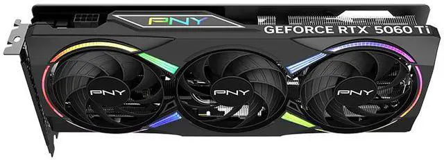 Alt view image 6 of 10 - PNY ARGB OC GeForce RTX 5060 Ti DLSS 4.0 PCI Express 5.0 x8 8GB 128-Bit GDDR7 DLSS 4.0 Graphics Card RTX 5060 Ti 8GB Triple Fan ARGB OC VCG5060T8TFXXPB1-O