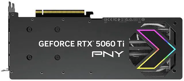 Alt view image 9 of 10 - PNY ARGB OC GeForce RTX 5060 Ti DLSS 4.0 PCI Express 5.0 x8 8GB 128-Bit GDDR7 DLSS 4.0 Graphics Card RTX 5060 Ti 8GB Triple Fan ARGB OC VCG5060T8TFXXPB1-O