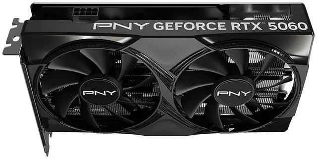 Alt view image 6 of 9 - PNY Dual Fan OC GeForce RTX 5060 8GB GDDR7 PCI Express 5.0 x8 ATX Graphics Card RTX 5060 Overclocked Dual Fan GPU