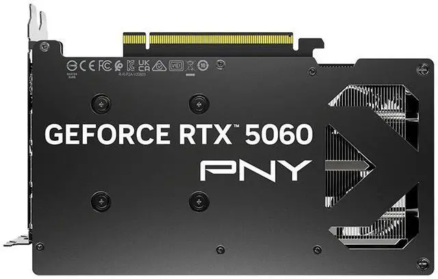 Alt view image 9 of 9 - PNY Dual Fan OC GeForce RTX 5060 8GB GDDR7 PCI Express 5.0 x8 ATX Graphics Card RTX 5060 Overclocked Dual Fan GPU