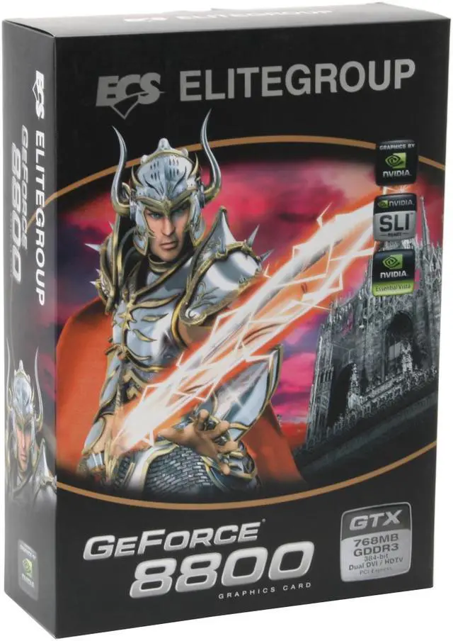 Alt view image 8 of 8 - ECS GeForce 8800 GTX 768MB GDDR3 PCI Express x16 SLI Support Graphics Card N8800GTX-768MX