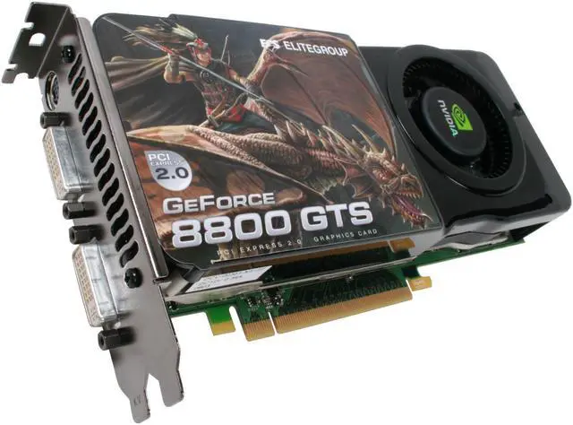 Main image of ECS GeForce 8800GTS (G92) 512MB GDDR3 PCI Express 2.0 x16 SLI Support Graphics Card N8800GTS-512MX