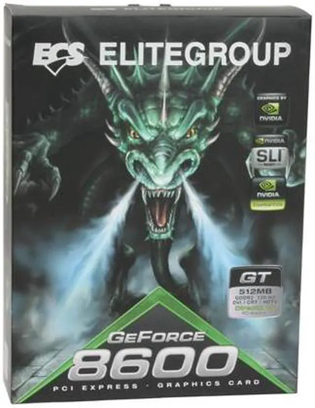 Alt view image 7 of 7 - ECS GeForce 8600 GT 512MB GDDR2 PCI Express x16 SLI Support Graphics Card N8600GT-512DZ
