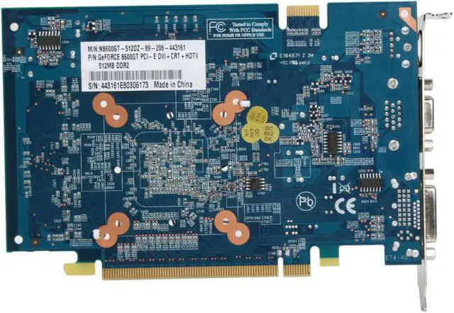Alt view image 4 of 7 - ECS GeForce 8600 GT 512MB GDDR2 PCI Express x16 SLI Support Graphics Card N8600GT-512DZ