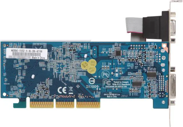 Alt view image 4 of 5 - ECS GeForce 6200 512MB DDR2 AGP 8X Low Profile Ready Graphics Card N6200AC-512DZ-H