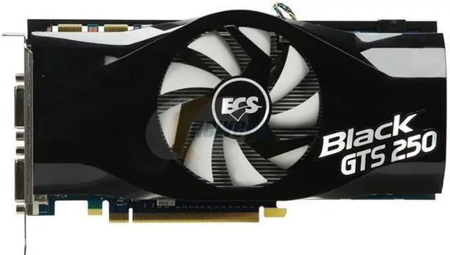 Alt view image 3 of 6 - ECS Black Series GeForce GTS 250 1GB GDDR3 PCI Express 2.0 x16 SLI Support Graphics Card NBGTS250-1GMU-F