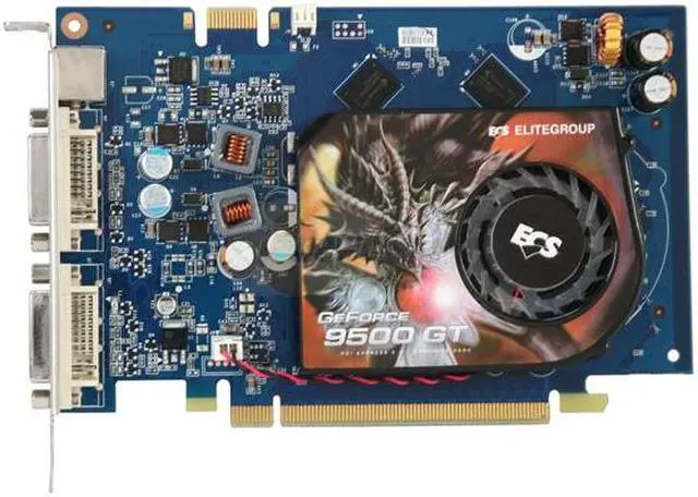 Alt view image 3 of 5 - ECS GeForce 9500 GT 512MB DDR3 PCI Express 2.0 x16 SLI Support Graphics Card N9500GT-512MUL-F