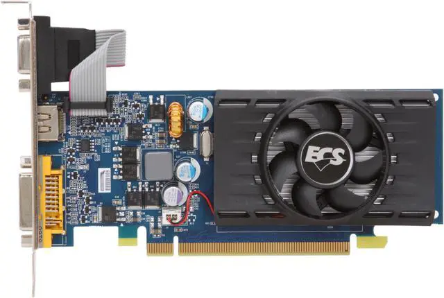 Alt view image 3 of 5 - ECS GeForce GT 220 1GB DDR2 PCI Express 2.0 x16 Low Profile Ready Graphics Card NGT220C-1GQS-F1
