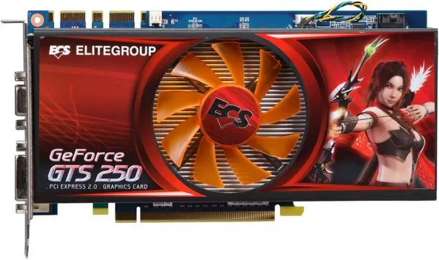 Alt view image 3 of 6 - ECS GeForce GTS 250 512MB DDR3 PCI Express 2.0 x16 SLI Support Graphics Card NGTS250-512QX-F