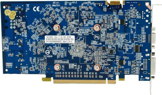 Alt view image 4 of 6 - ECS GeForce GTS 250 1GB DDR3 PCI Express 2.0 x16 SLI Support Graphics Card NGTS250E-1GQU-F