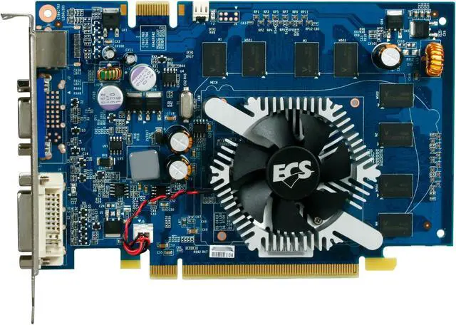 Alt view image 3 of 5 - ECS GeForce 9500 GT 1GB DDR3 PCI Express 2.0 x16 SLI Support Graphics Card N9500GT-1GDR-F