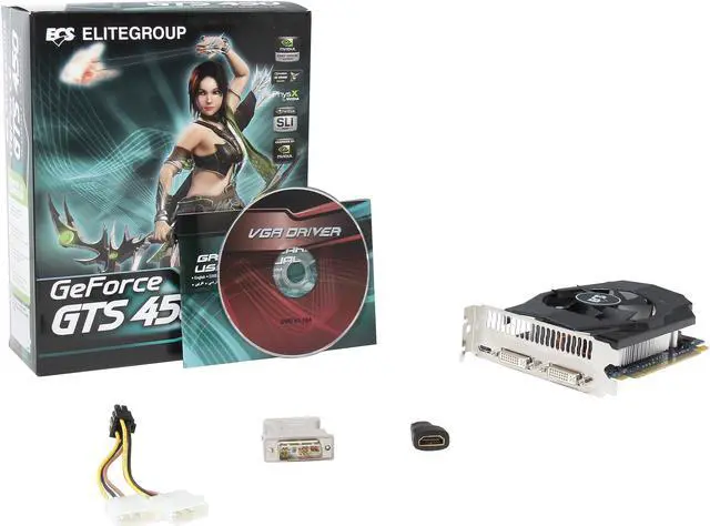 Alt view image 6 of 6 - ECS GeForce GTS 450 (Fermi) 1GB GDDR5 PCI Express 2.0 x16 SLI Support Graphics Card NGTS450-1GPL-F