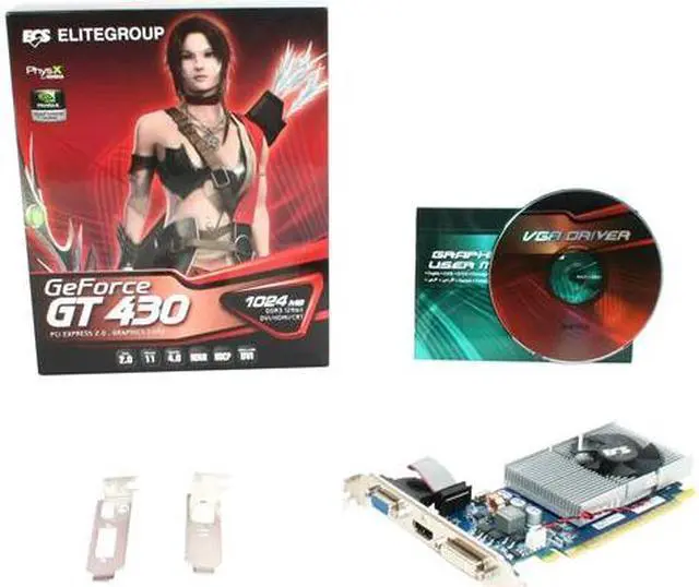 Alt view image 5 of 5 - ECS GeForce GT 430 (Fermi) 1GB DDR3 PCI Express 2.0 x16 Low Profile Graphics Card NGT430C-1GQR-F