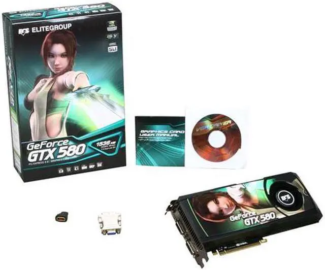 Alt view image 6 of 6 - ECS GeForce GTX 580 (Fermi) 1536MB GDDR5 PCI Express 2.0 x16 SLI Support Graphics Card NGTX580-1536PI-F