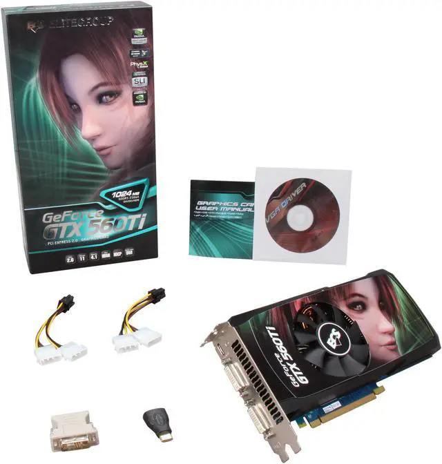 Alt view image 6 of 6 - ECS GeForce GTX 560 Ti (Fermi) 1GB GDDR5 PCI Express 2.0 x16 SLI Support Graphics Card NGTX560TI-1GPI-F1