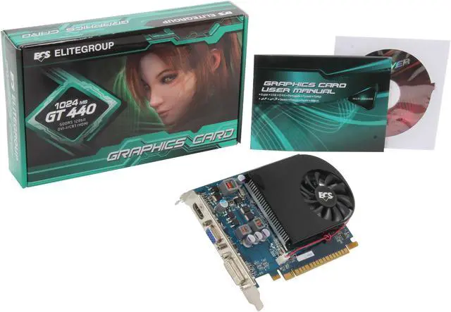 Alt view image 5 of 5 - ECS GeForce GT 440 (Fermi) 1GB GDDR5 PCI Express 2.0 x16 Graphics Card NGT440-1GQI-F1