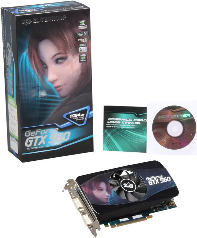 Alt view image 6 of 6 - ECS GeForce GTX 560 (Fermi) 1GB GDDR5 PCI Express 2.0 x16 SLI Support Graphics Card NGTX560-1GPI-F1