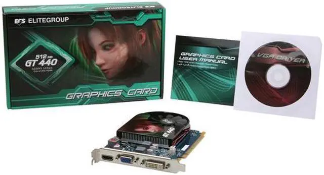 Alt view image 6 of 6 - ECS GeForce GT 440 (Fermi) 512MB GDDR5 PCI Express 2.0 x16 Graphics Card NGT440-512QI-F1