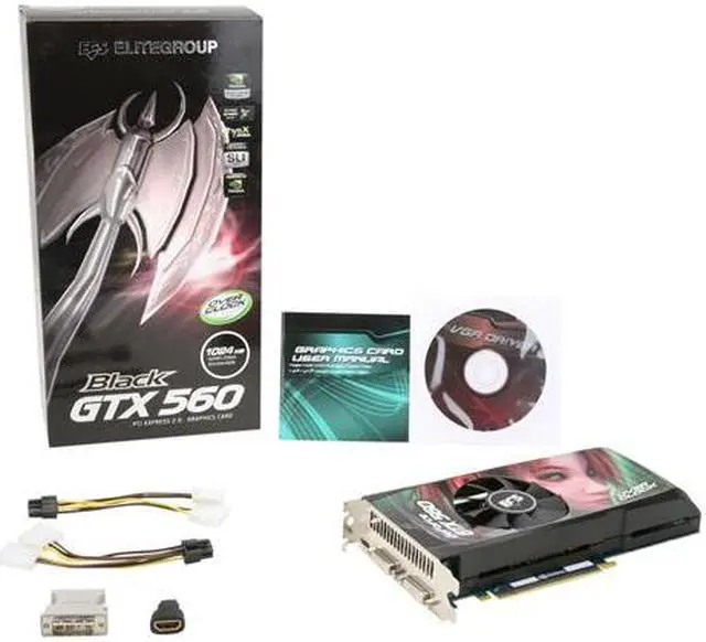 Alt view image 6 of 6 - ECS Black Series GeForce GTX 560 (Fermi) 1GB GDDR5 PCI Express 2.0 x16 SLI Support Graphics Card NBGTX560-1GPI-F