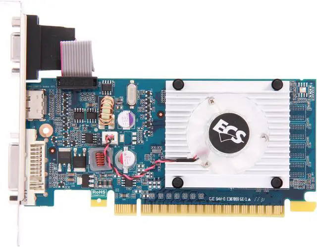 Alt view image 2 of 5 - ECS GeForce 210 512MB DDR3 PCI Express 2.0 x16 Graphics Card NG210C-512QO-F(v1.0)