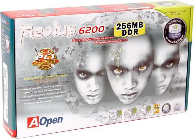 Alt view image 5 of 5 - AOpen GeForce 6200 256MB DDR PCI Express x16 Graphics Card 91.05210.622