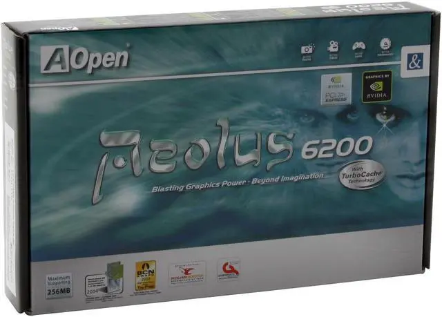 Alt view image 5 of 5 - AOpen GeForce 6200TC 64MB DDR PCI Express x16 Graphics Card GF6200TC DV64