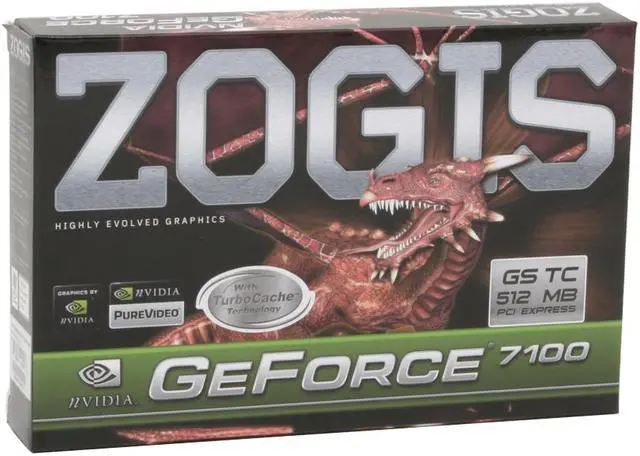 Alt view image 6 of 6 - ZOGIS GeForce 7100GS 512MB (256MB on Board) GDDR2 PCI Express x16 Graphics Card ZO71GS-DLTC
