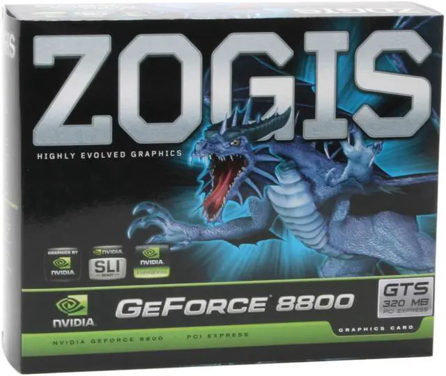 Alt view image 7 of 7 - ZOGIS GeForce 8800 GTS 320MB GDDR3 PCI Express x16 SLI Support Graphics Card ZO88GTS-320