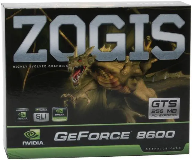 Alt view image 8 of 8 - ZOGIS GeForce 8600 GTS 256MB GDDR3 PCI Express x16 SLI Support Graphics Card ZO86GTS-D