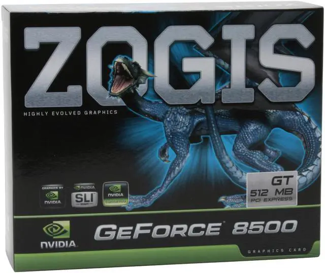 Alt view image 6 of 6 - ZOGIS GeForce 8500 GT 512MB GDDR2 PCI Express x16 SLI Support Graphics Card ZO85GT-E