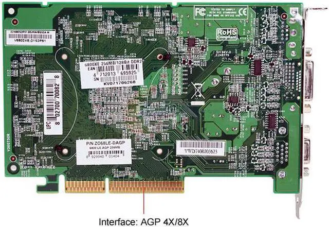 Alt view image 4 of 7 - ZOGIS GeForce 6800LE 256MB GDDR2 AGP 4X/8X Graphics Card ZO68LE-DAGP