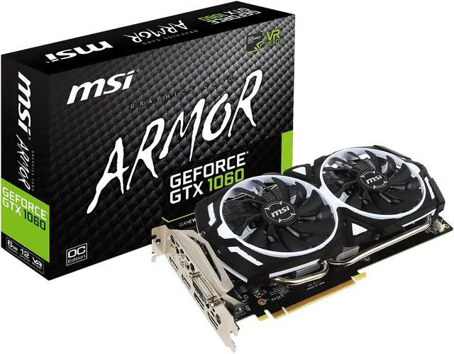 Alt view image 7 of 8 - MSI GeForce GTX 1060 6GB GDDR5 PCI Express 3.0 x16 ATX Graphics Card GTX 1060 ARMOR 6G OCV1