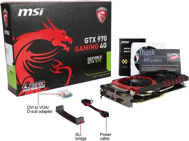 Alt view image 6 of 6 - MSI GeForce GTX 970 4GB GDDR5 PCI Express 3.0 x16 SLI Support Graphics Card VDGTX970GM4G