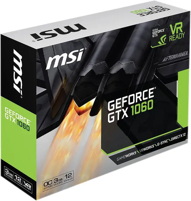 Alt view image 8 of 8 - MSI GeForce GTX 1060 3GB GDDR5 PCI Express 3.0 x16 Graphics Card GeForce GTX 1060 3G OCV1