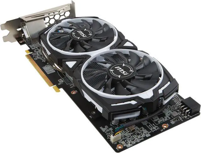 Alt view image 6 of 11 - MSI Radeon RX 480 8GB GDDR5 PCI Express 3.0 x16 CrossFireX Support Graphics Card RX 480 ARMOR 8G OC