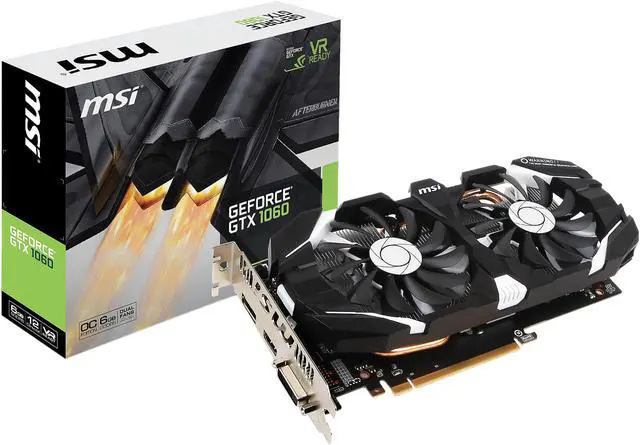 Alt view image 7 of 8 - MSI GeForce GTX 1060 6GB GDDR5 PCI Express 3.0 x16 ATX Graphics Card GTX 1060 6GT OCV1