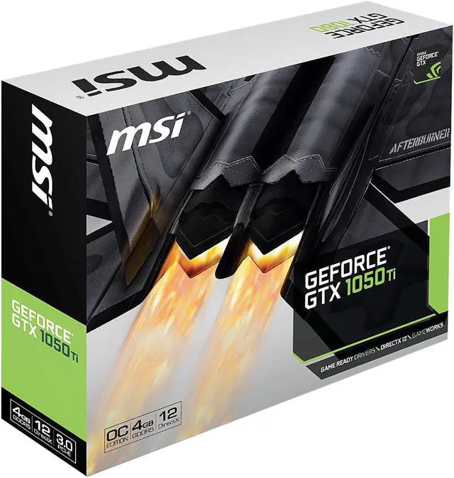 Alt view image 8 of 8 - MSI 131207 GeForce GTX 1050 Ti 4GB GDDR5 PCI Express 3.0 x16 Graphics Card GTX 1050 Ti 4G OC