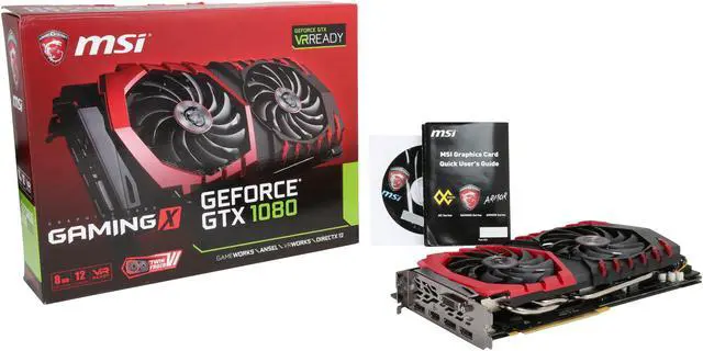 Alt view image 6 of 6 - MSI GeForce GTX 1080 8GB GDDR5X PCI Express 3.0 x16 SLI Support ATX Graphics Card GTX 1080 GAMING X 8G