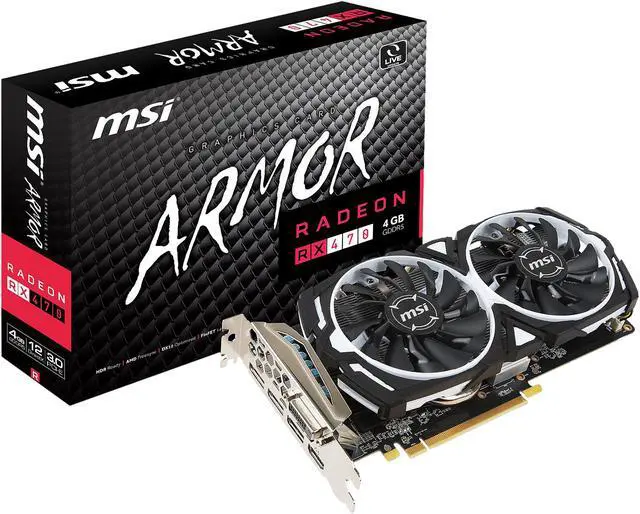 Alt view image 9 of 10 - AMD Radeon RX 470 4GB GDDR5 PCI Express 3.0 x16 CrossFireX Support Graphics Card RX 470 ARMOR 4G